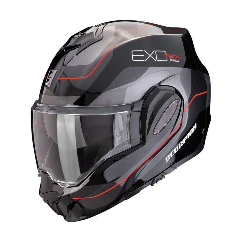 Scorpion EXO-Tech Pro Commuta Flip-Up Helmet Black / Silver / Red