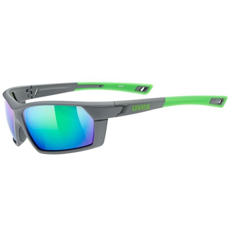 Uvex SP 225 Sunglasses Matt Grey / Green