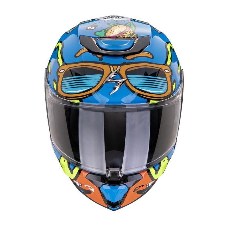 Scorpion EXO-JNR Fun Kids Full Face Helmet Blue / Orange