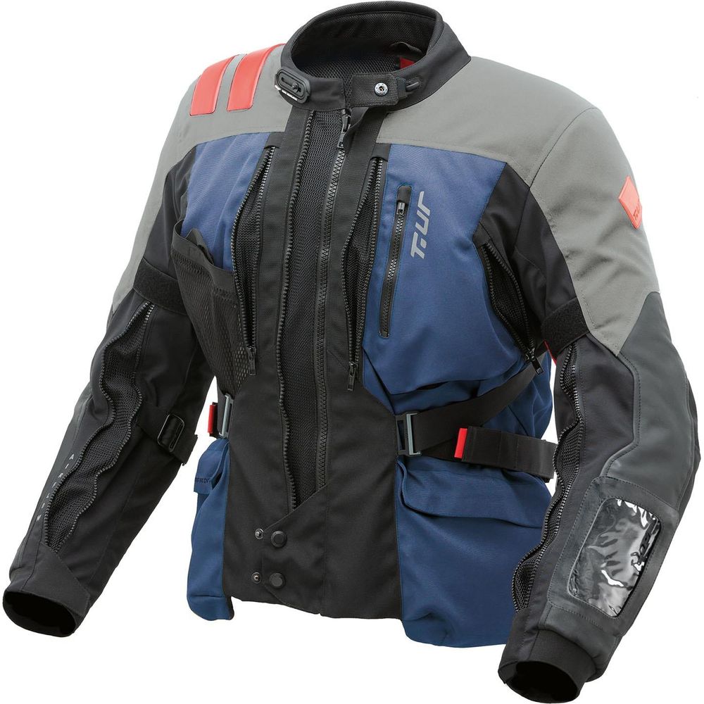 T.UR Roadbook Hydroscud Adventure Jacket Blue / Anthracite - FREE UK Shipping, FREE 365 Day Returns | Moto Central