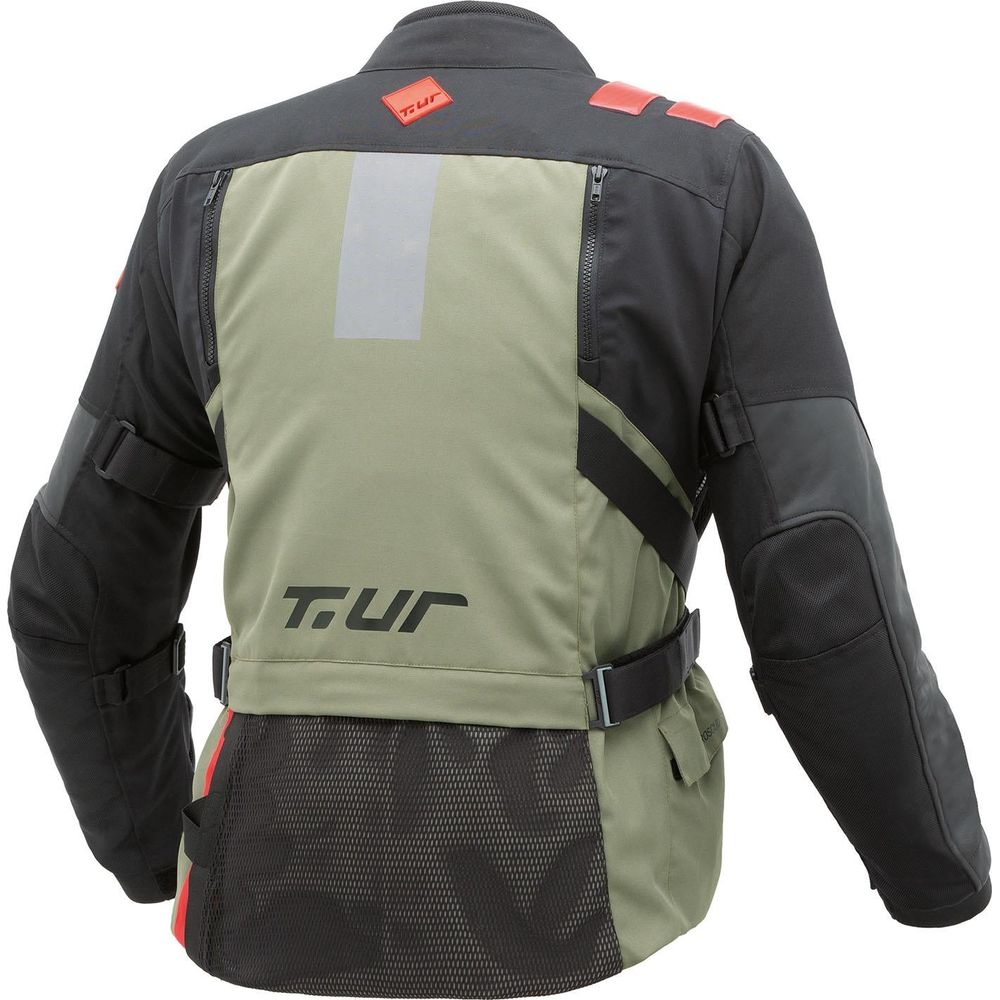 T.UR Roadbook Hydroscud Adventure Jacket Green / Dark Anthracite - FREE UK Shipping, FREE 365 Day Returns | Moto Central