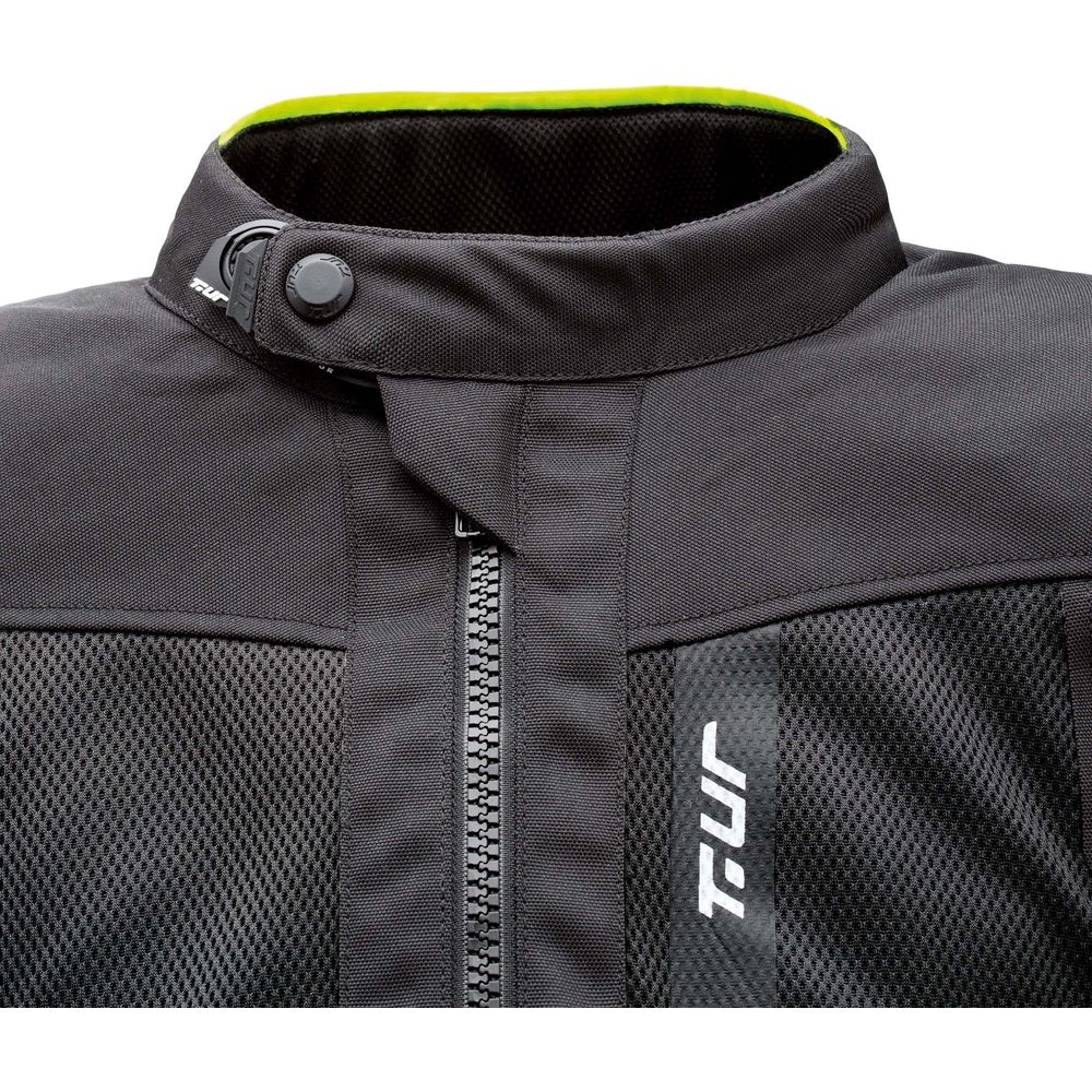 T.UR ETNA Hydroscud Touring Jacket Anthracite / Fluo Yellow  - FREE UK Shipping, FREE 365 Day Returns | Moto Central