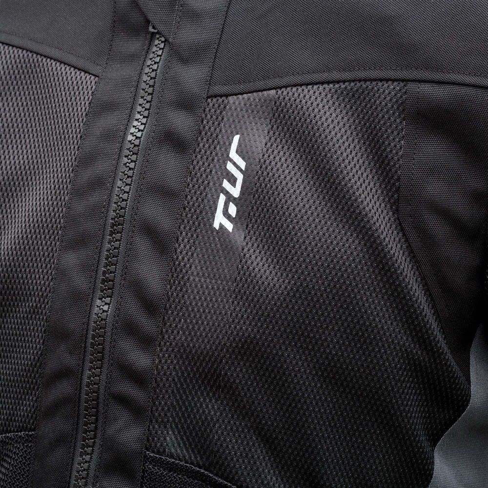 T.UR ETNA Hydroscud Touring Jacket Anthracite / Fluo Yellow  - FREE UK Shipping, FREE 365 Day Returns | Moto Central