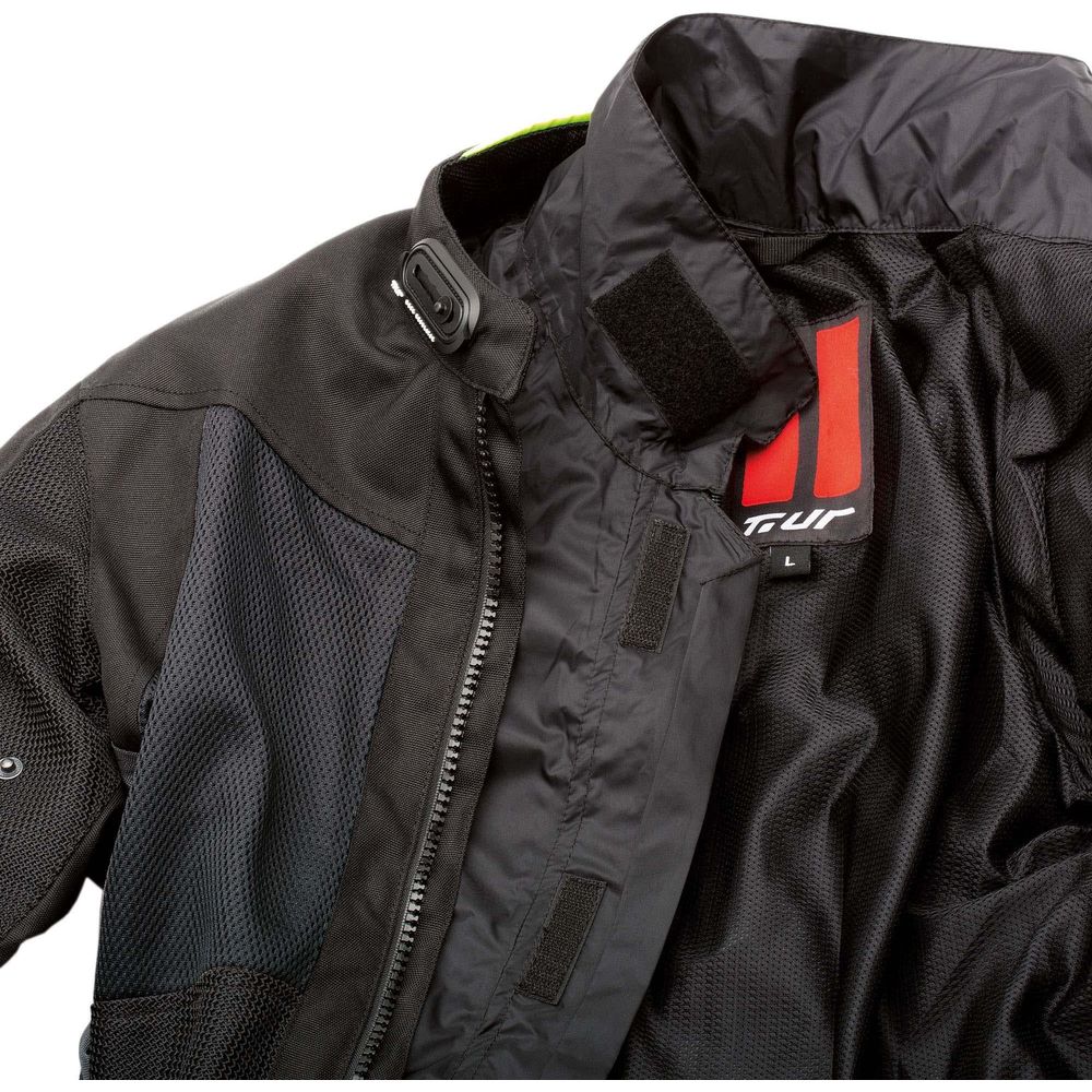 T.UR ETNA Hydroscud Touring Jacket Anthracite / Fluo Yellow  - FREE UK Shipping, FREE 365 Day Returns | Moto Central