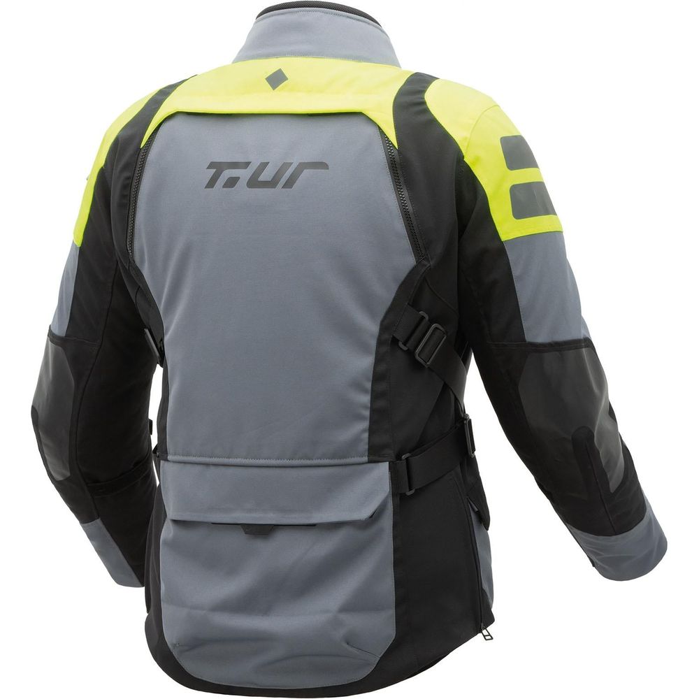 T.UR Ushuaia Hydroscud Touring Jacket Anthracite / Fluo Yellow - FREE UK Shipping, FREE 365 Day Returns | Moto Central