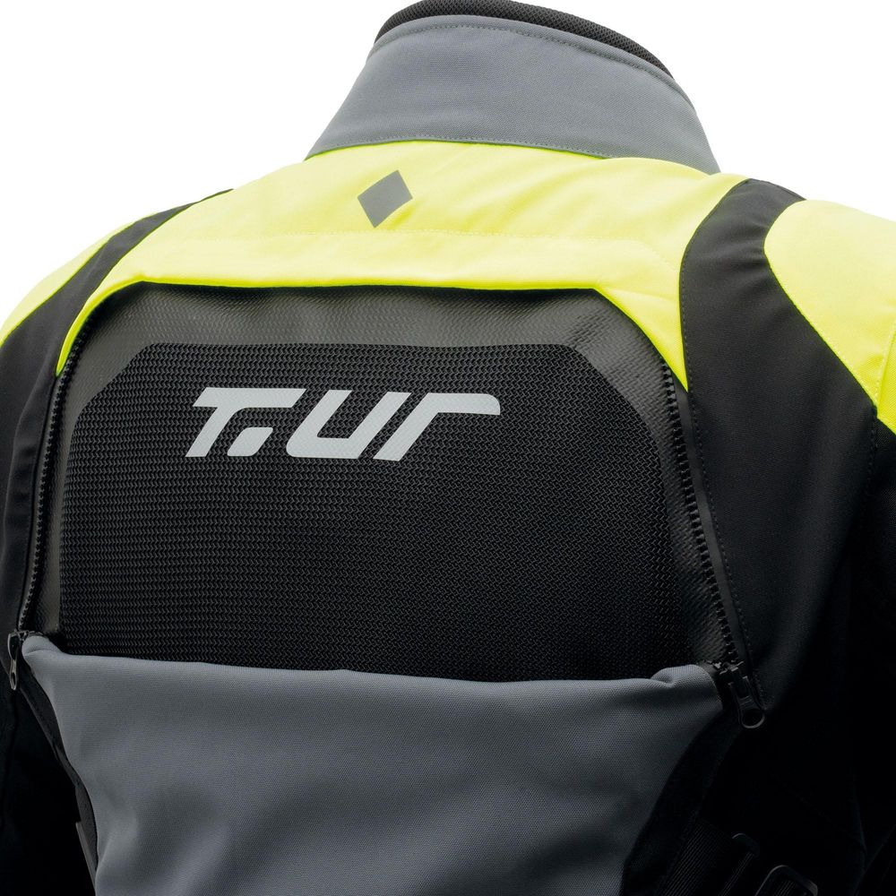 T.UR Ushuaia Hydroscud Touring Jacket Anthracite / Fluo Yellow - FREE UK Shipping, FREE 365 Day Returns | Moto Central