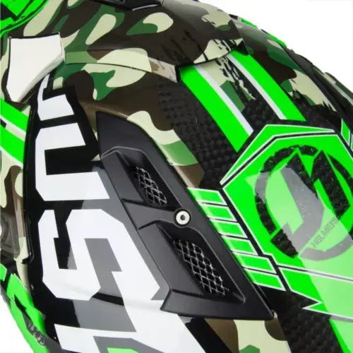 Just1 J12 Carbon MX Helmet Kombat Green