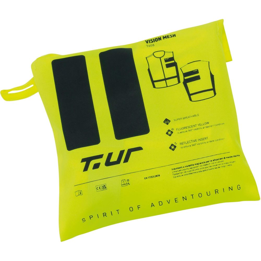 T.UR Vision Mesh Vest Fluo Yellow - FREE UK Shipping, FREE 365 Day Returns | Moto Central