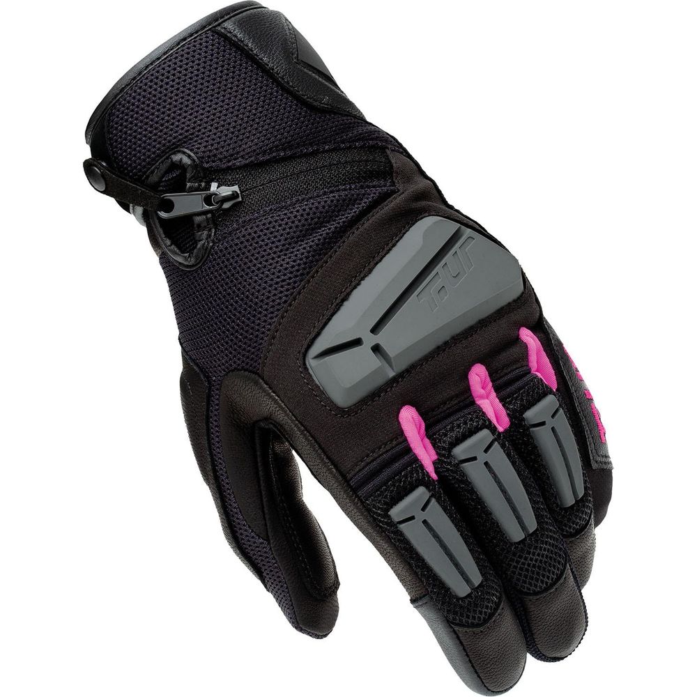 T.UR G-Four Ladies Summer Gloves Black / Fuchsia