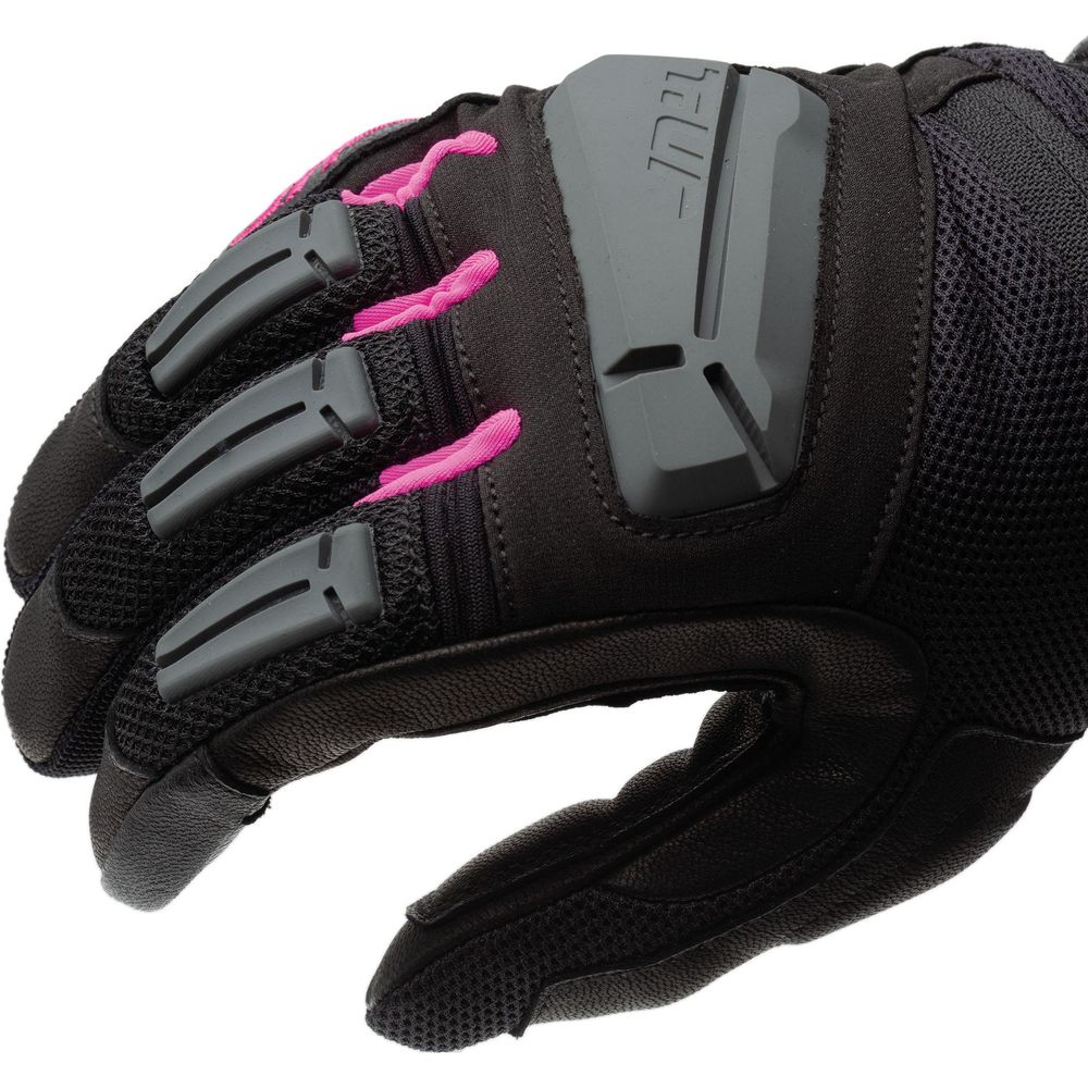 T.UR G-Four Ladies Summer Gloves Black / Fuchsia