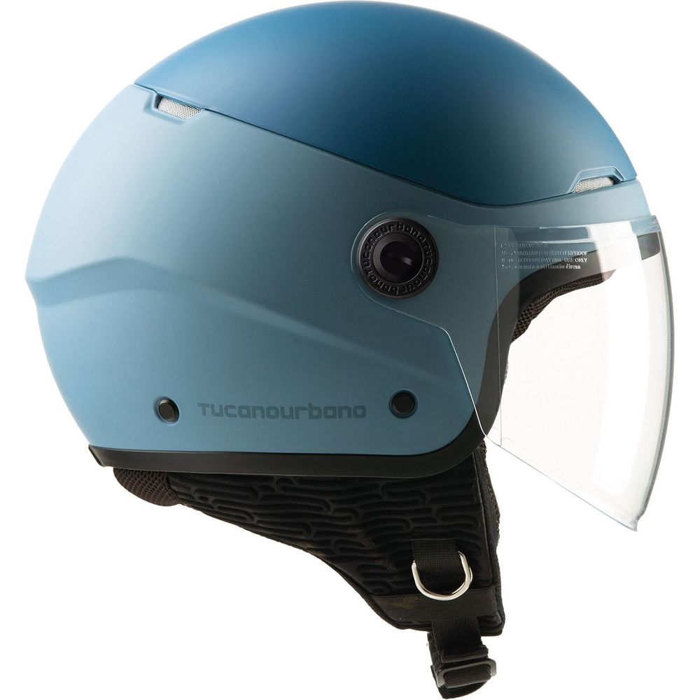 Tucano Urbano EL'Pop Open Face Helmet Matt Denim  - FREE UK Shipping, FREE 365 Day Returns | Moto Central