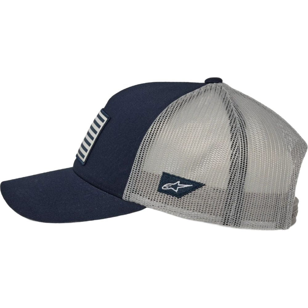 Alpinestars Flag Curved Bill Cap Navy / Grey - FREE UK Shipping, FREE 365 Day Returns | Moto Central