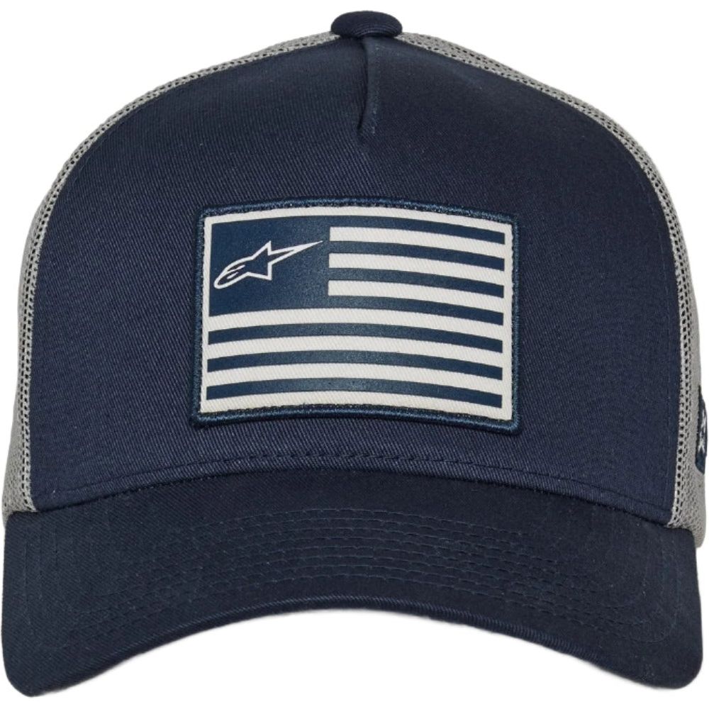 Alpinestars Flag Curved Bill Cap Navy / Grey - FREE UK Shipping, FREE 365 Day Returns | Moto Central