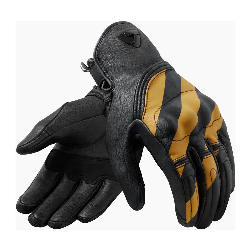 Revit Redhill Riding Leather Gloves Black / Ocher Yellow