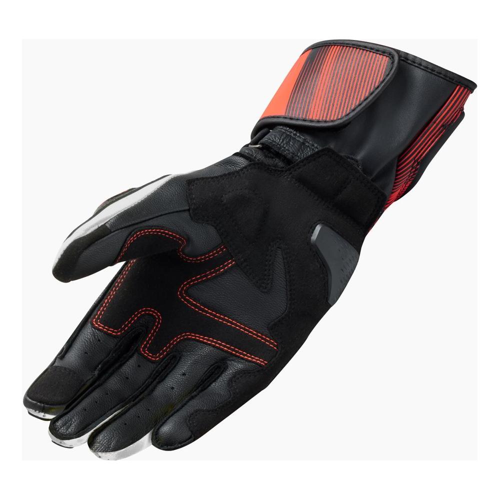 Revit Metis 2 Leather Gloves Black / Neon Red - FREE UK Shipping, FREE 365 Day Returns | Moto Central