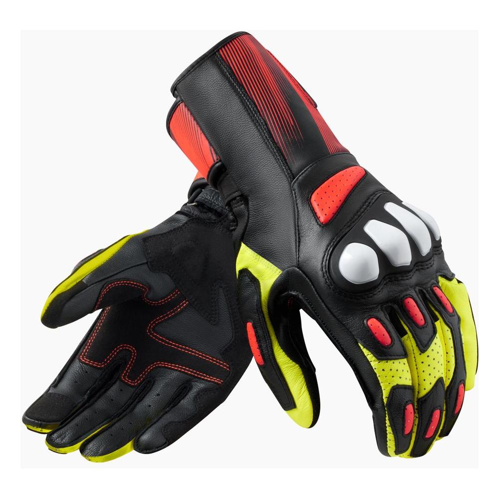 Revit Metis 2 Leather Gloves Black / Neon Yellow