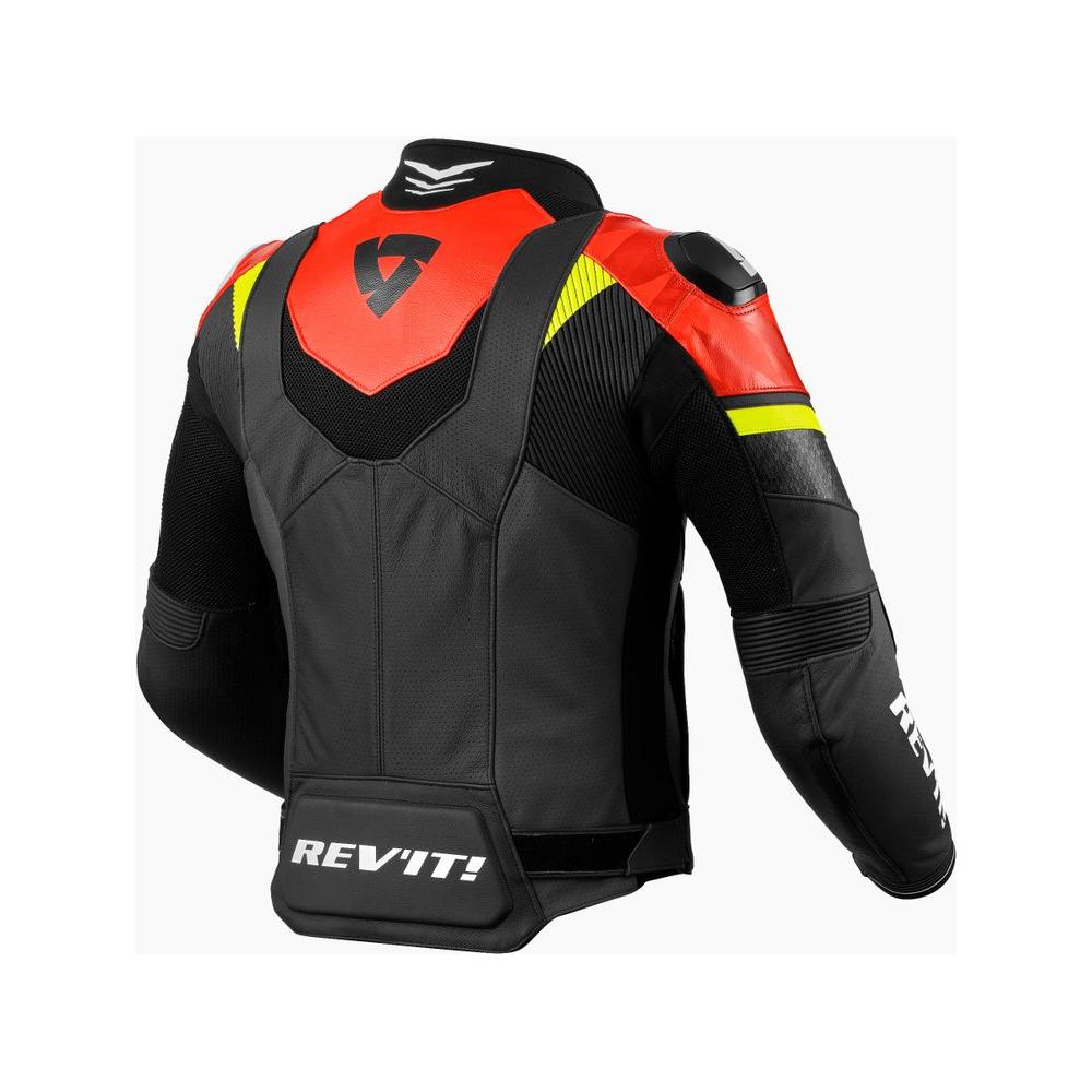 Revit Hyperspeed 2 Air Leather Jacket Black / Neon Red