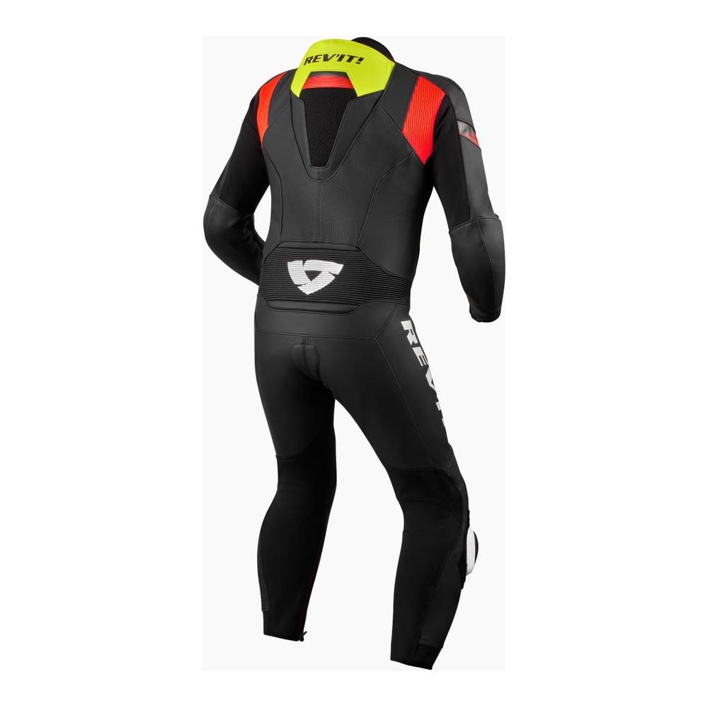 Revit Argon 2 One Piece Leather Suit Black / Neon Yellow