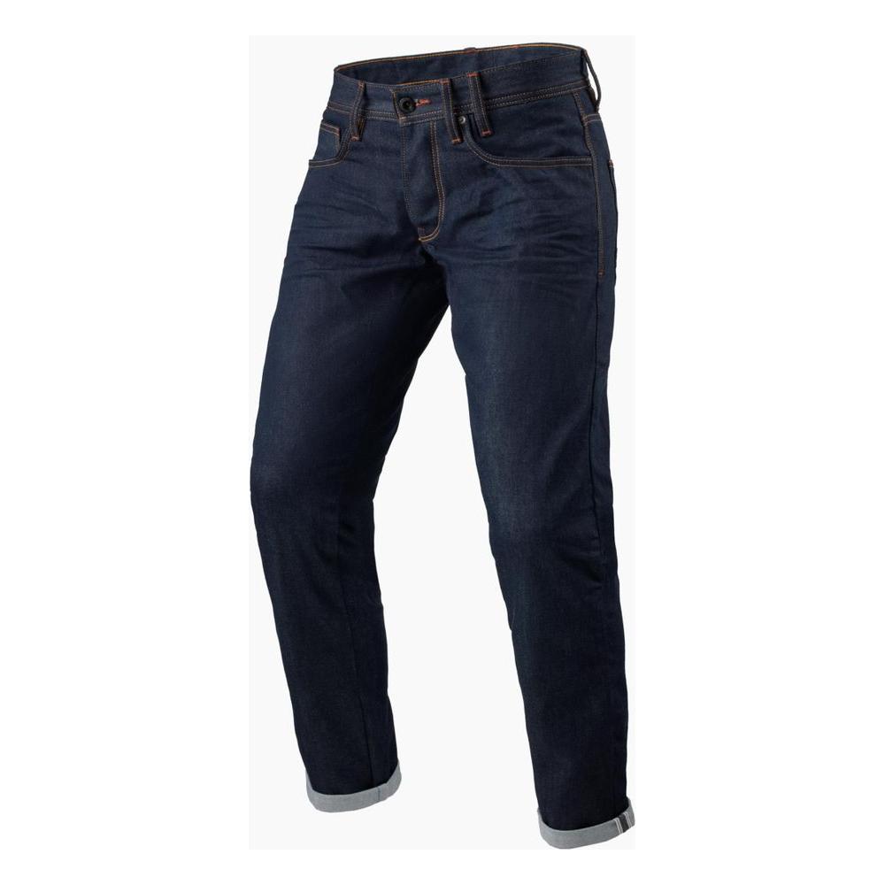 Revit Lewis Selvedge Tapered Fit Denim Jeans Dark Blue