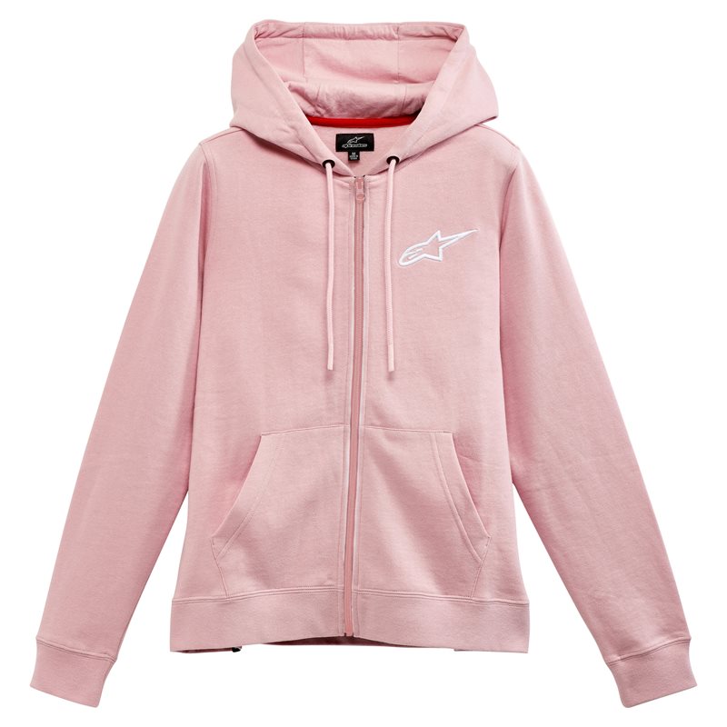 Alpinestars Ladies Ageless Chest Hoodie Pink / White