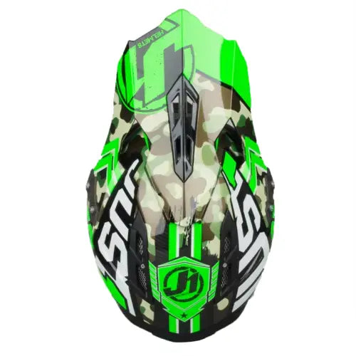 Just1 J12 Carbon MX Helmet Kombat Green