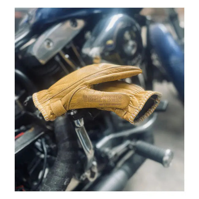 13 And A Half Magazine Loud Ride Leather Gloves Yellow  - FREE UK Shipping, FREE 365 Day Returns | Moto Central