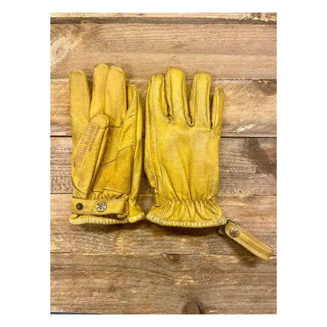 13 And A Half Magazine Loud Ride Leather Gloves Yellow  - FREE UK Shipping, FREE 365 Day Returns | Moto Central