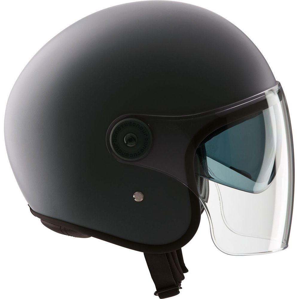 Tucano Urbano EL'Fast Open Face Helmet Matt Coal Grey  - FREE UK Shipping, FREE 365 Day Returns | Moto Central