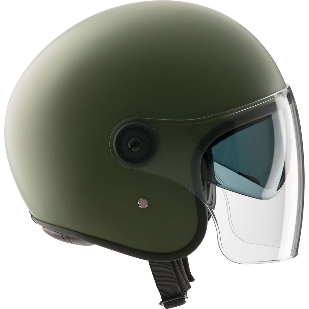 Tucano Urbano EL'Fast Open Face Helmet Matt Airborne Green  - FREE UK Shipping, FREE 365 Day Returns | Moto Central