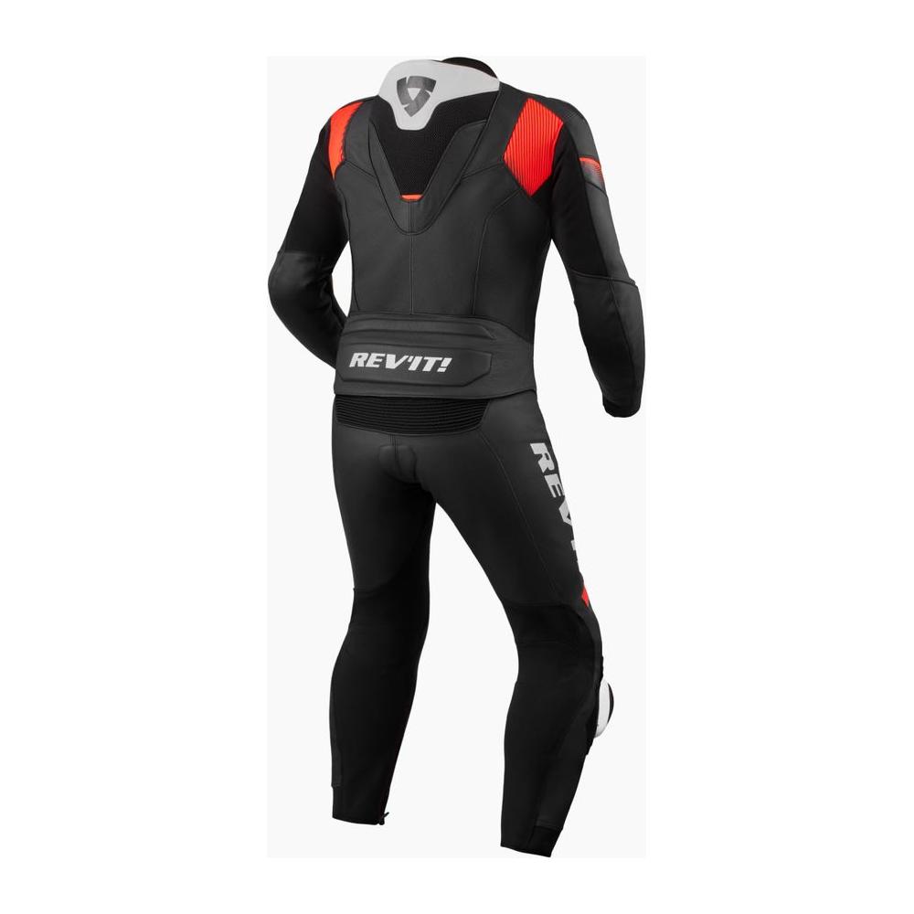 Revit Combi Argon 2 Two Piece Leather Suit Black / Neon Red