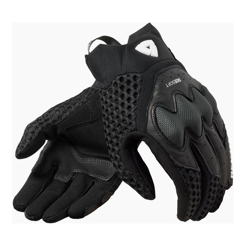 Revit Veloz Mesh Leather Gloves Black