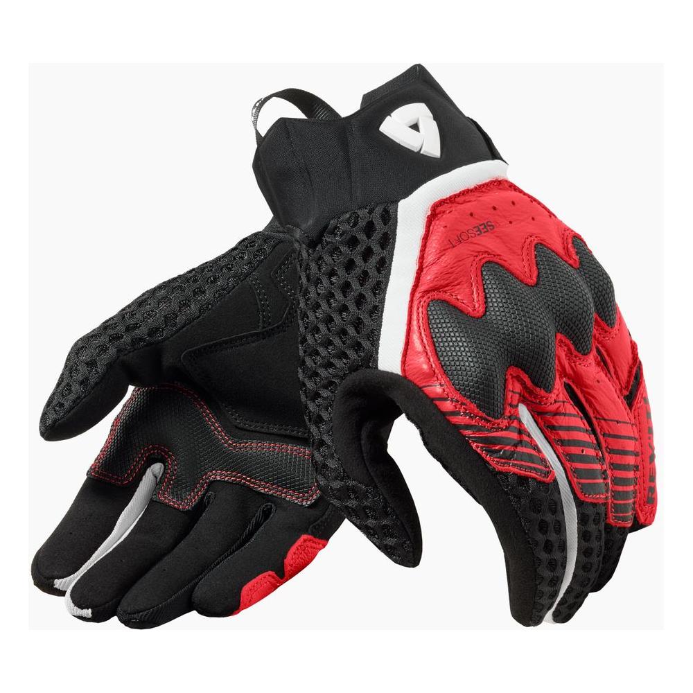 Revit Veloz Mesh Leather Gloves Black / Red