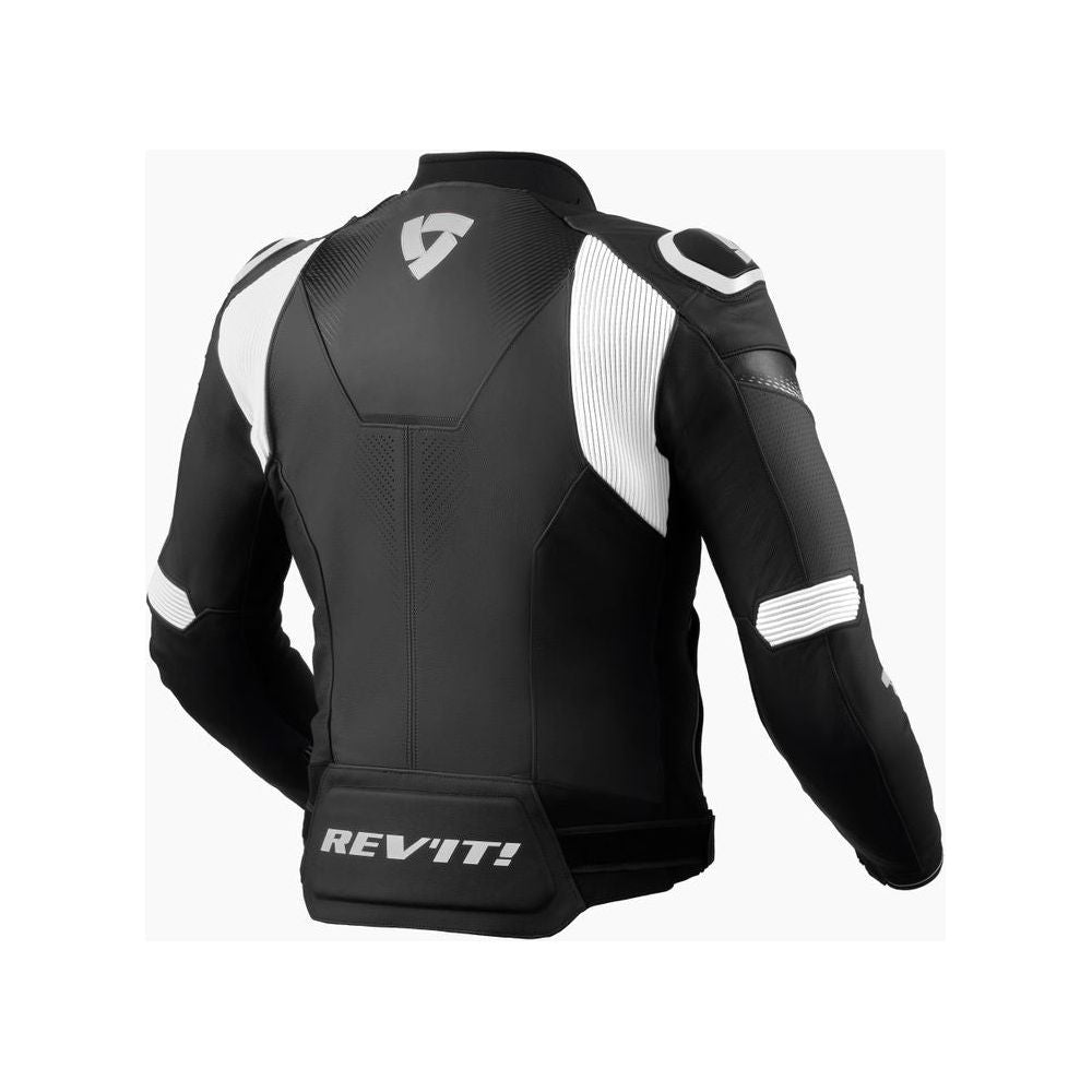 Revit Control Leather Jacket Black / White