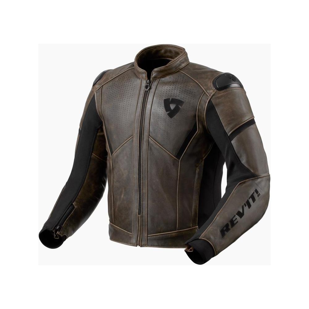 Revit Parallax Leather Jacket Brown