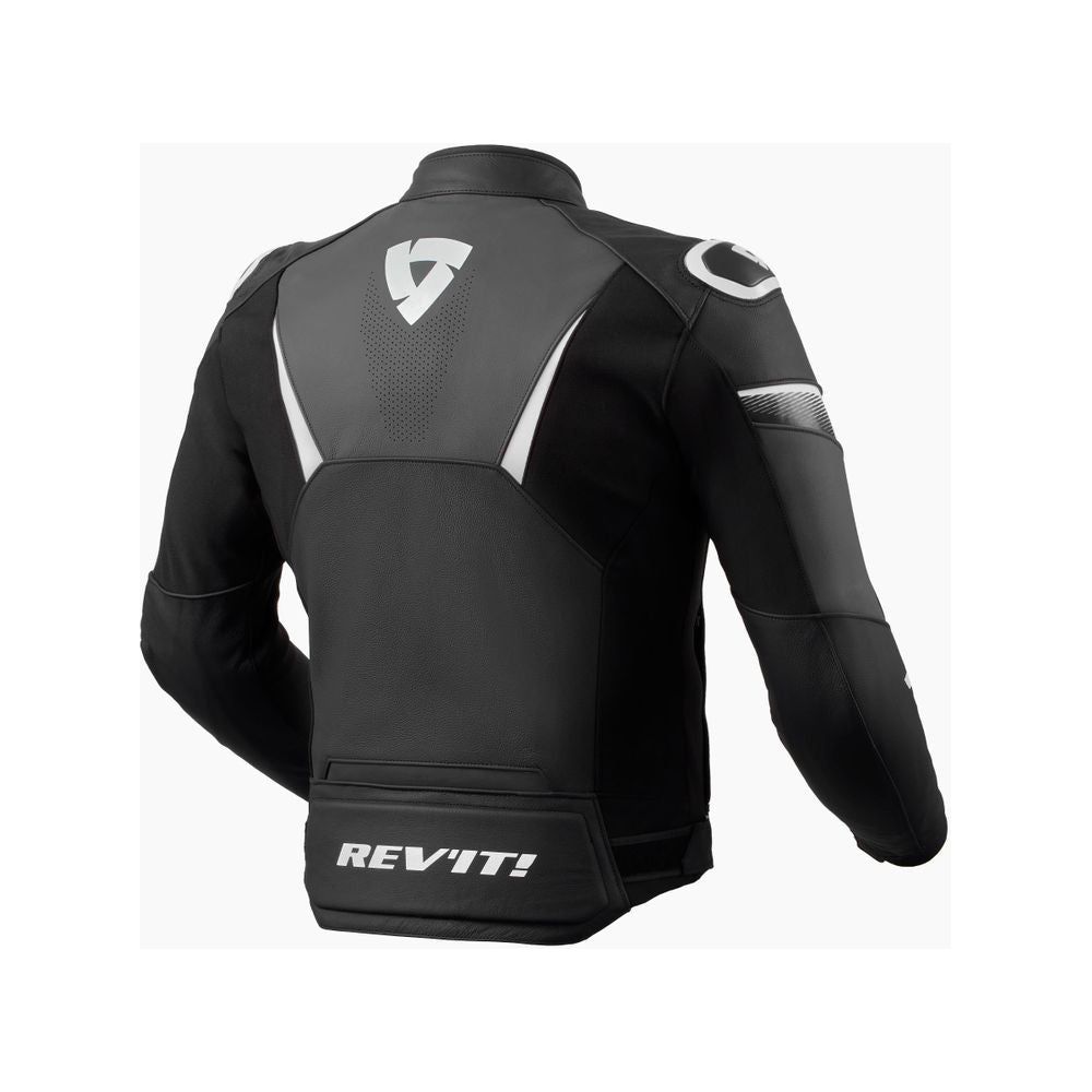 Revit Argon 2 Leather Jacket Black / White - FREE UK Shipping, FREE 365 Day Returns | Moto Central