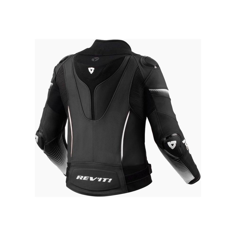 Revit Xena 4 Pro Ladies Leather Jacket Black / White - FREE UK Shipping, FREE 365 Day Returns | Moto Central