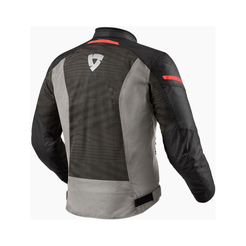 Revit Torque 2 H2O Textile Jacket Grey / Red  - FREE UK Shipping, FREE 365 Day Returns | Moto Central