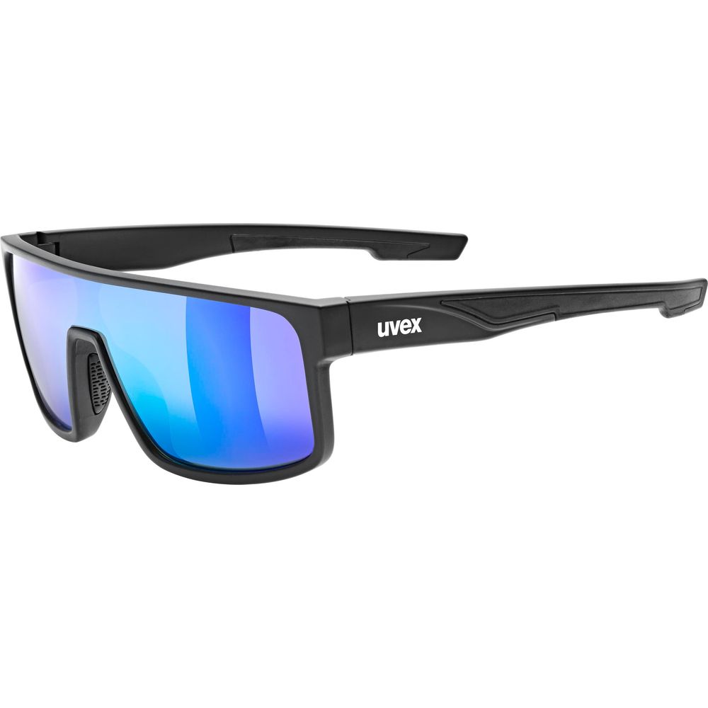 Uvex LGL 51 Sunglasses Matt Black / Green  - FREE UK Shipping, FREE 365 Day Returns | Moto Central