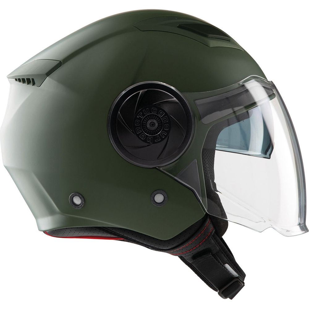 Tucano Urbano EL'City Open Face Helmet Matt Airborne Green  - FREE UK Shipping, FREE 365 Day Returns | Moto Central