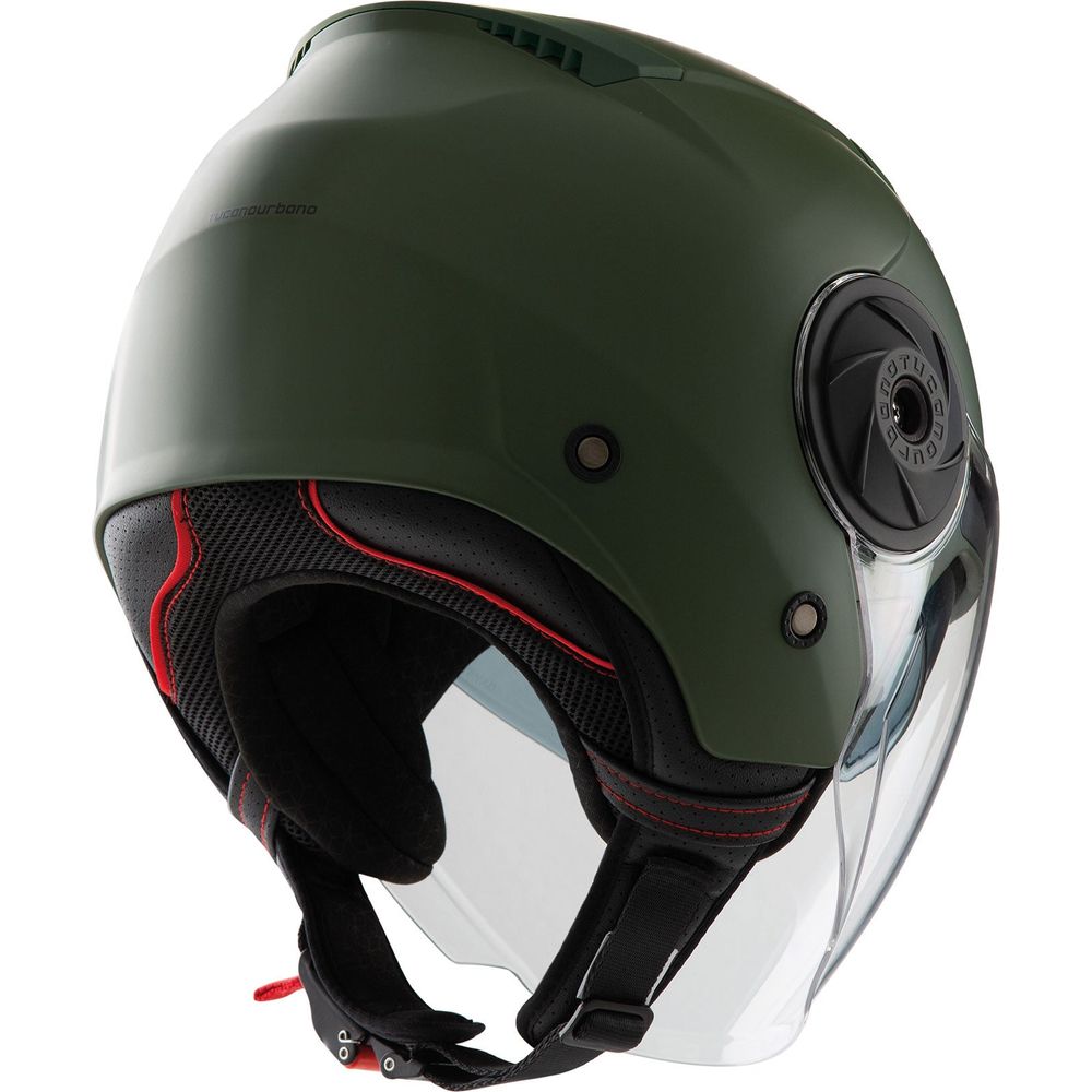 Tucano Urbano EL'City Open Face Helmet Matt Airborne Green  - FREE UK Shipping, FREE 365 Day Returns | Moto Central