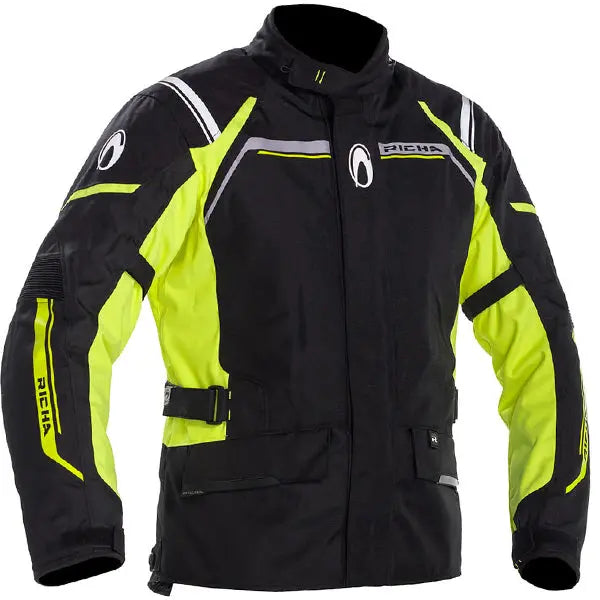 Richa Storm Textile Jacket Black / Fluo Yellow  from Moto Central - Motorcycle Clothing