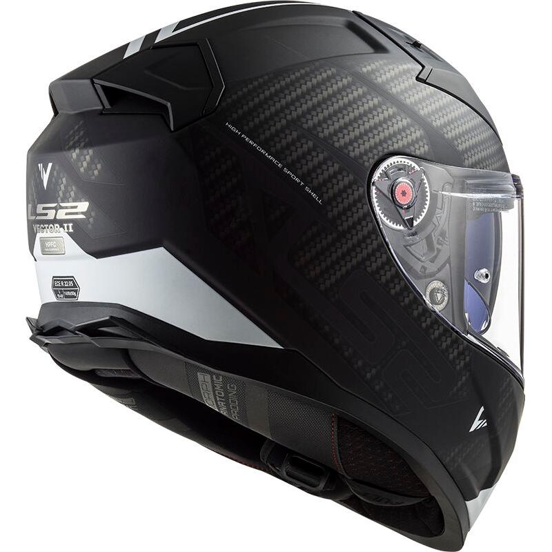 LS2 FF811 Vector 2 ECE 22.06 Full Face Helmet Splitter Black / White - FREE UK Shipping, FREE 365 Day Returns | Moto Central