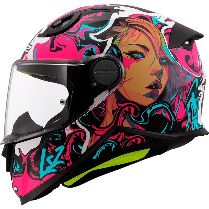 LS2 FF812 Kids Full Face Helmet Cyberg Purple Cyan