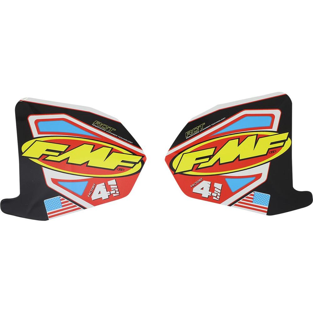 FMF Exhaust Mini Decal Black / Red / Yellow