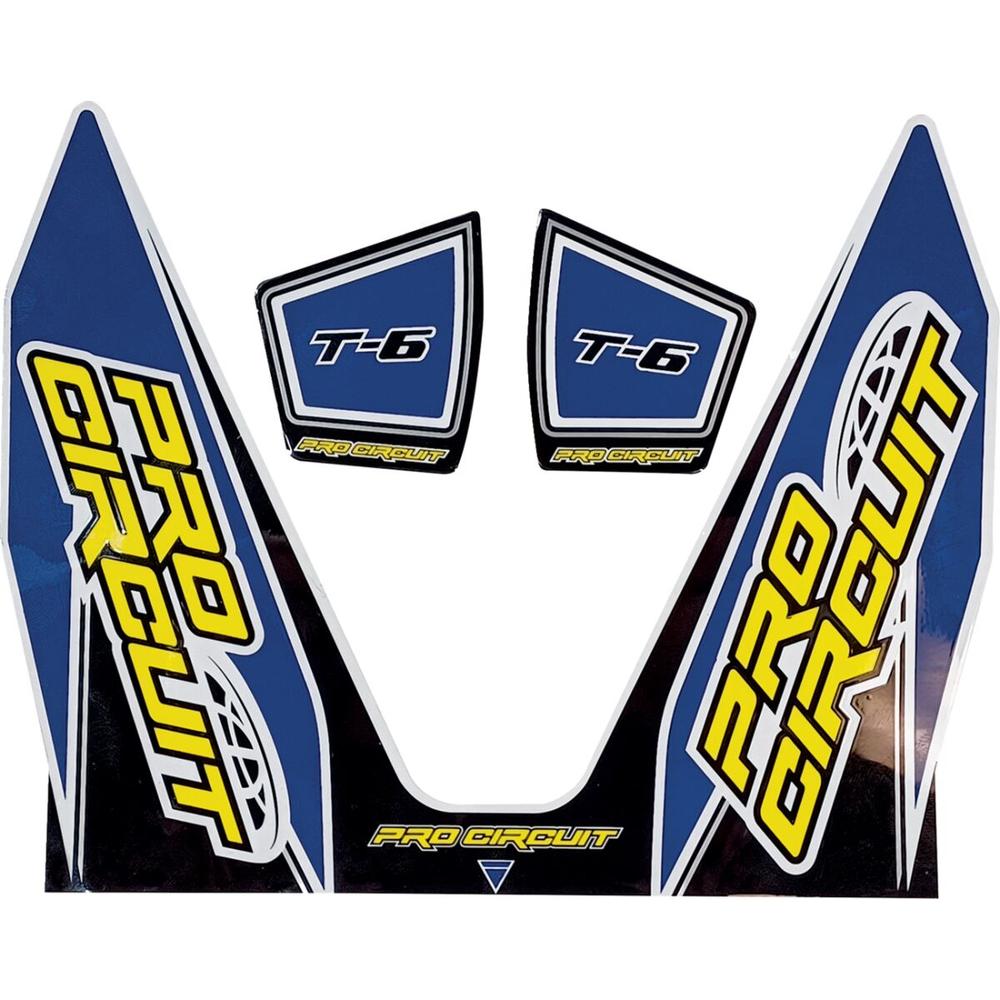 Pro Circuit T-6 Exhaust Decals Dark Blue - FREE UK Shipping, FREE 365 Day Returns | Moto Central