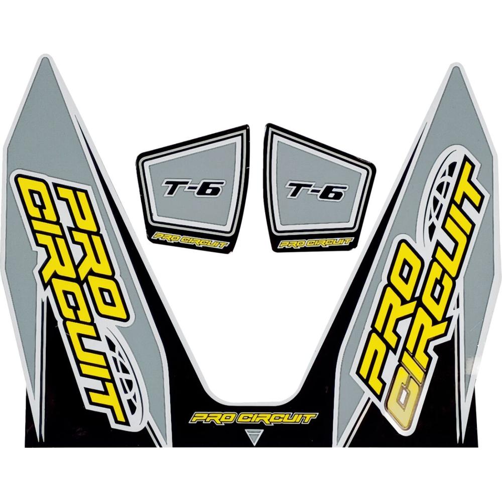 Pro Circuit T-6 Exhaust Decals Grey - FREE UK Shipping, FREE 365 Day Returns | Moto Central