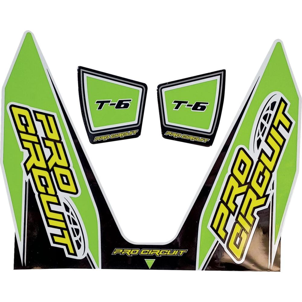 Pro Circuit T-6 Exhaust Decals Green - FREE UK Shipping, FREE 365 Day Returns | Moto Central