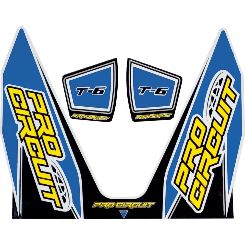 Pro Circuit T-6 Exhaust Decals Blue - FREE UK Shipping, FREE 365 Day Returns | Moto Central