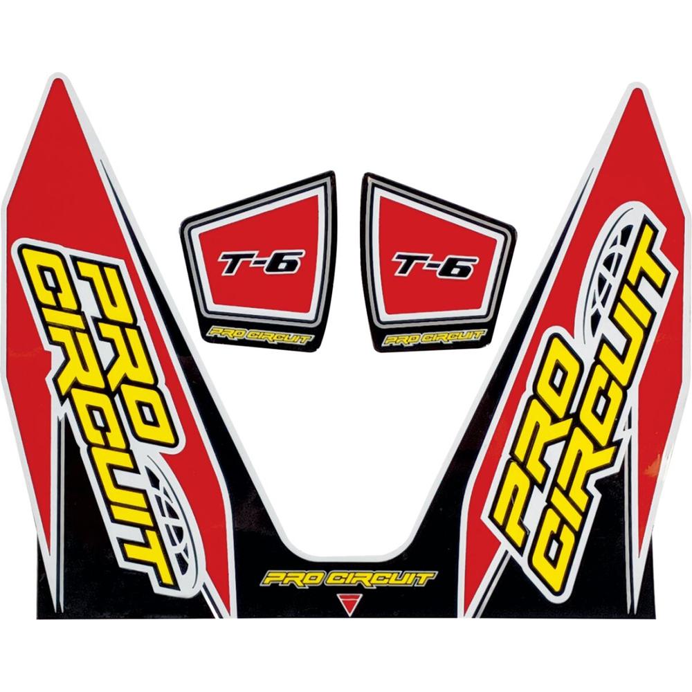 Pro Circuit T-6 Exhaust Decals Red - FREE UK Shipping, FREE 365 Day Returns | Moto Central