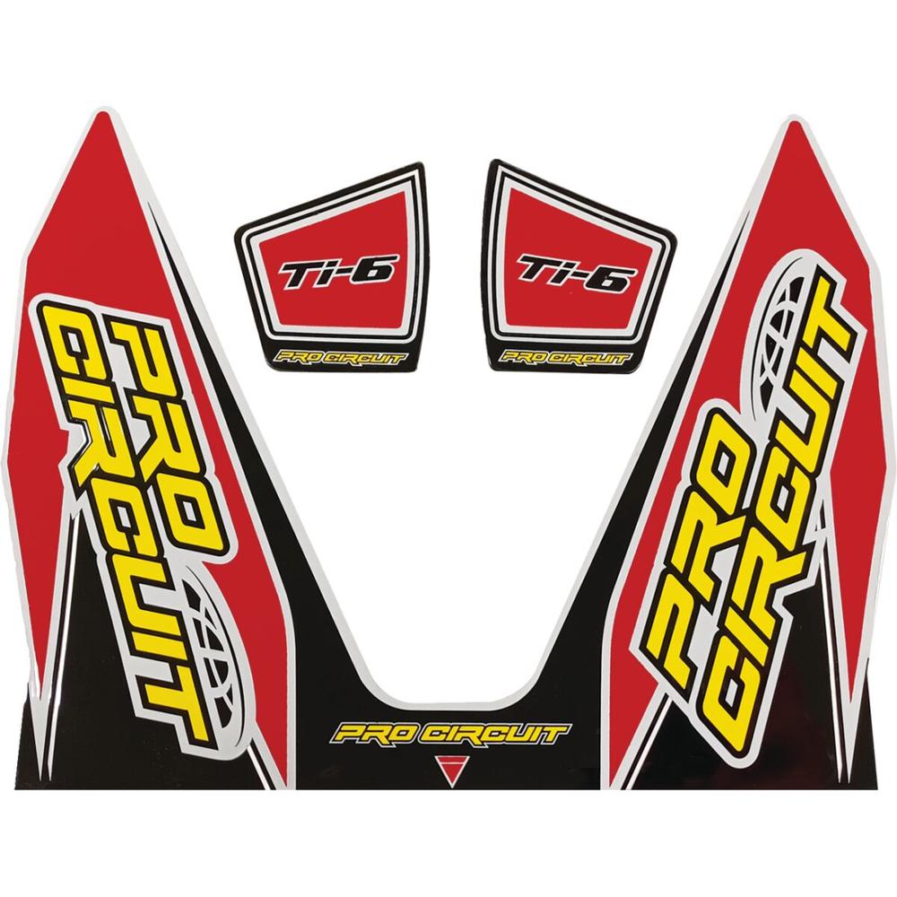 Pro Circuit Ti-6 Exhaust Decals Red - FREE UK Shipping, FREE 365 Day Returns | Moto Central